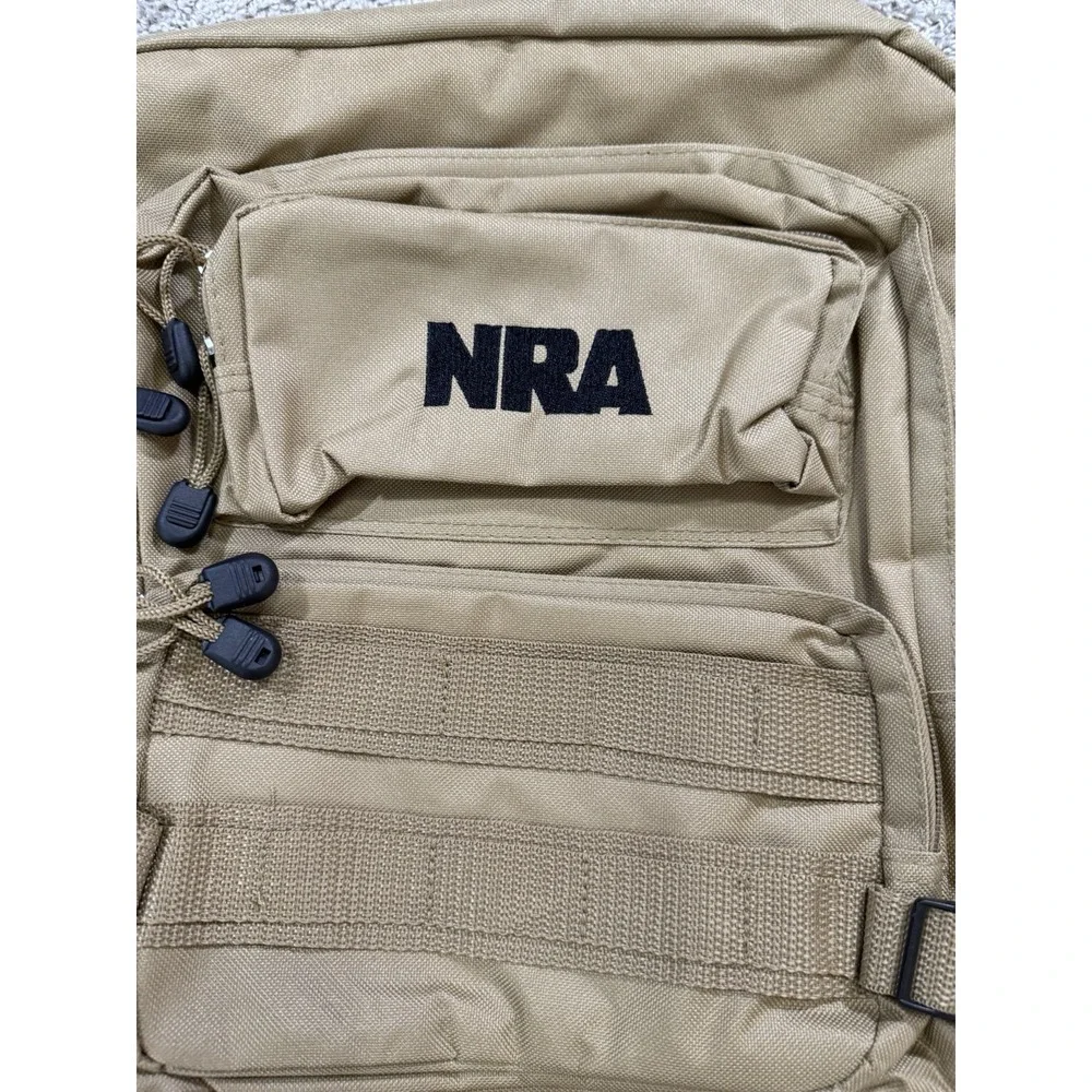 NRA Tactical Backpack Range Hunting Bag Storage Bag Desert Tan Khaki‎ Military